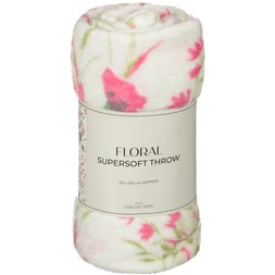 B&M HOME SS26 // COUNTRY RUSTIC // FLORAL PRINT SUPERSOFT THROW // £5 //