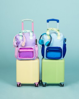 B&M HOLIDAY SHOP 2026 // LUGGAGE // KIDS' HARD SHELL UNDERSEAT CABIN CASE £25 EACH // KIDS BACKPACK £8 EACH //
