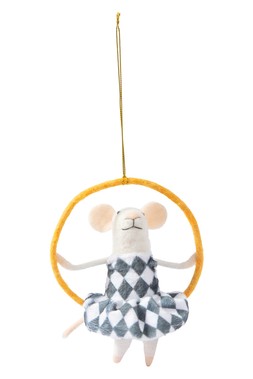 Felt Circus Mouse Hanging Decoration