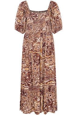 Patchwork Puff Sleeve Dress £26