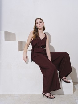 Belted Jumpsuit With Metal Detail £30