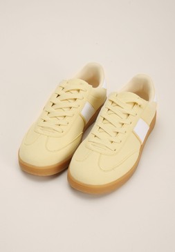 Yellow Retro Stripe Gum Sole Trainers