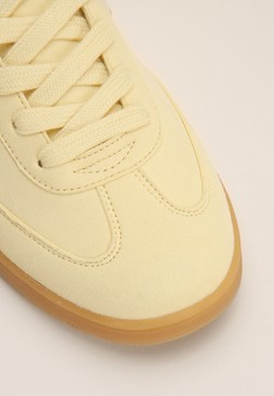Yellow Retro Stripe Gum Sole Trainers