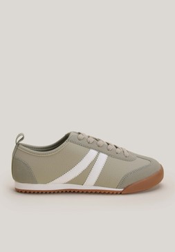 Green Retro Stripe Trainers
