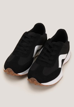 Black Runner Square Trainers
