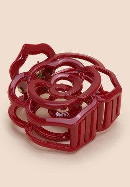 Red Rose Cut Out Hair Clip