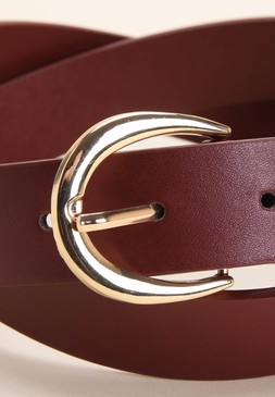 Brown & Gold Buckle Casual Belt