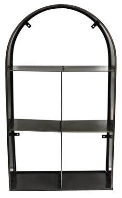 ARCHWAY SCULPTURAL LOGSTORAGE NATURAL BLACK H125CM W73CM &pound;399.99 (ALSB125)