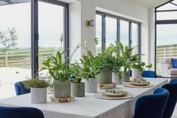 AZALEA STONE RIBBED SPECKLE PLANTERS