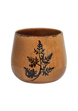 CARMEN AMBER LEAF PLANTER H17CM D18CM £19.99