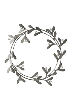 GALVANISED MISTLETOE WREATH £29.99