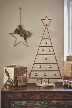 HANGING STAR COPPER £12.99, COPPER CHRISTMAS TREE WITH STAR IRON £59.99