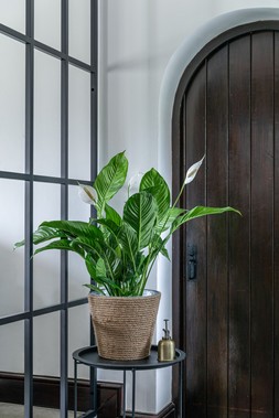 JUTE GALVANISED STEEL PLANTER H32CM W32CM