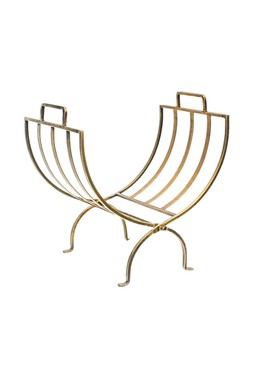 Linear Log Basket Brass &pound;124.99