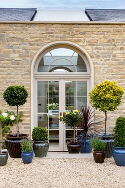 OUTDOOR MORECOTE RUST GLAZED PLANTER SET OF 3 £159.97