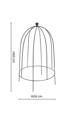 OUTDOOR PLANT SUPPORT ZINC H60CM W36CM