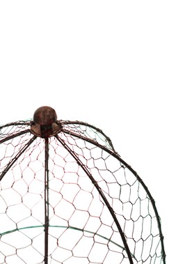 OUTDOOR WIRE NETTED PLANT PROTECTOR BRONZE H48CM W36CM