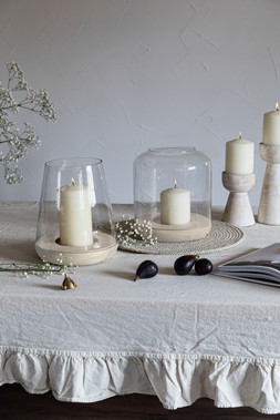 PADSTOW WHITEWASH TAPERED DOME LANTERN H23CM D20CM £44.99, PADSTOW WHITEWASH ROUNDED LANTERN H23CM D21CM £49.99, PADSTOW WHITE WASH WOODEN CANDLE HOLDER £19.99,