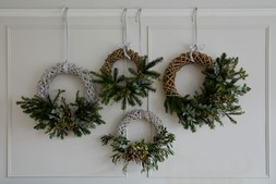 Rattan Wreath White Diam 50Cm &pound;39.99 2