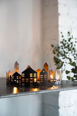 Round Advent Tealight Centrepiece Metal Black &pound;59.99