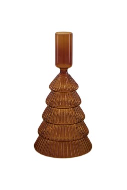 Willow Glass Tree Candle Holder Rust &pound;12.99