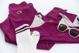 ELEVATE Sports bra £45 & ELEVATE Leggings £80 & Ultimate Grip Stripe Slouch Socks £12.00