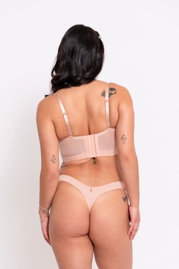 Hey Girls Superplunge Latte Strapless Bra &pound;42, USD 72, EUR 62, CAD 99, Latte Thong &pound;17, USD 37, EUR 31, CAD 46 14