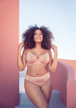 Lace Daze Balcony Bra Latte Beige &pound;35, Lace Daze Brazilian Latte Beige &pound;19