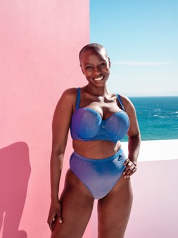 SCOOPED BALCONY BIKINI TOP & HIGH WAIST BIKINI