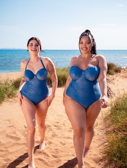 SAPPHIRE SEAS BANDEAU SWIMSUIT