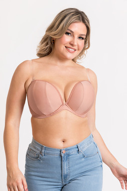 Superhero Multiway Padded Plunge Bra Latte Beige