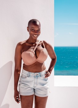 Superhero Multiway Padded Plunge Bra Latte Beige