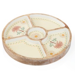 Desert Dusk Mango Wood sectioned Serving Tray
