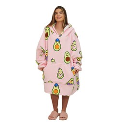 Adult Hoodie Blanket - Avocado Print