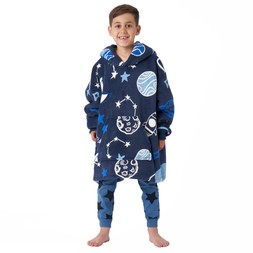 Kids Hoodie Blanket - Space Print