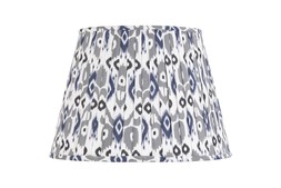 Large Pleated Empire shade blue and grey