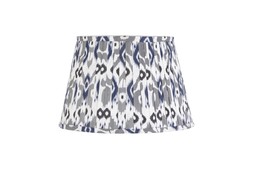 Medium pleated empire shade blue and grey