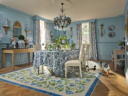 Garden Party Blue Flatwoven Rug
