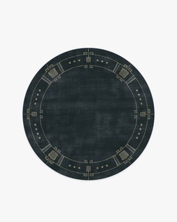 Architectural Digest Avery Midnight Blue Rug Flatwoven 185 round £339