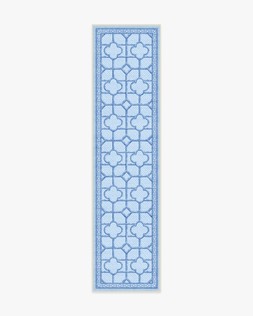 Mrs. Alice Shaded Bamboo Blue Outdoor Rug