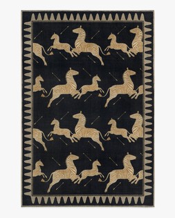 Zebras Black & Natural Rug