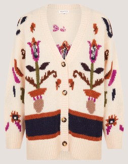 Hera Floral Handknit Cardigan