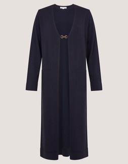 Leah Longline Cardigan Blue