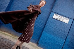 Tia Funnel Trench Coat Brown