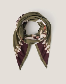 Ester Floral Square Cotton Scarf