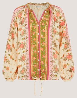Eline Floral Print Blouse Ivory