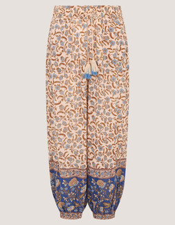 Ari Floral Harem Trousers Blue