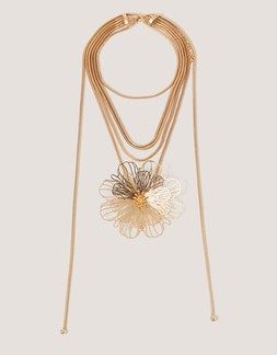 Statement Flower Layered Necklace