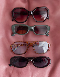 Blue-Tinted Tort Aviator Sunglasses