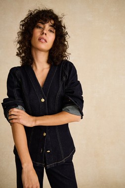 Teri Tailored Denim Shirt Blue